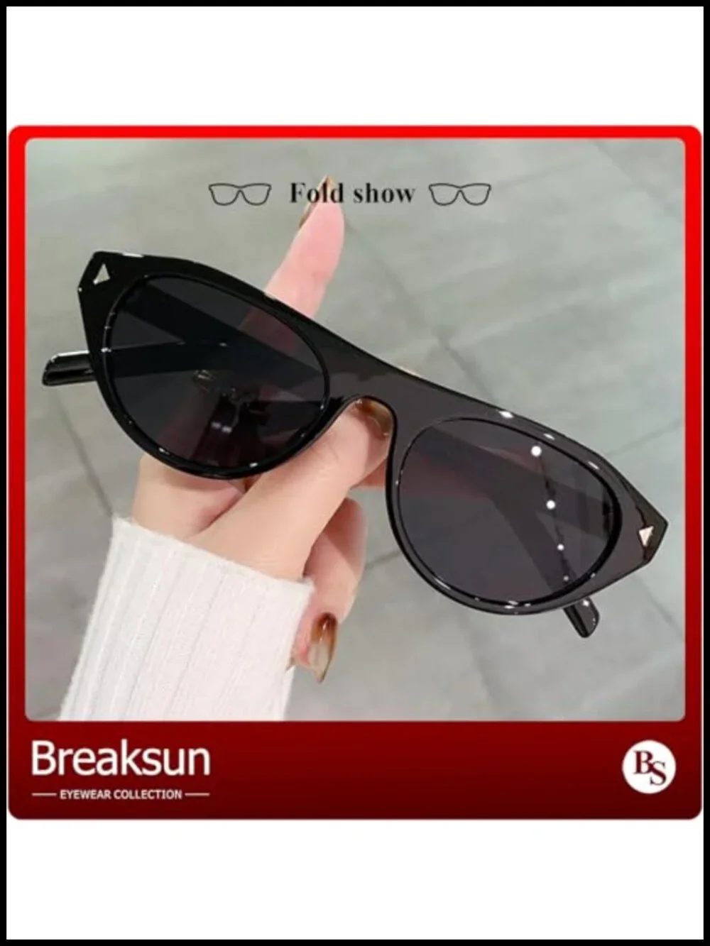 Retro Oval Cat-eye Sunglasses UV400 Protection Non-Polarized Plastic Frame